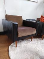 Vintage jaren 50 cocktail stoelen / fauteuils, Ophalen, Gebruikt, Bruin