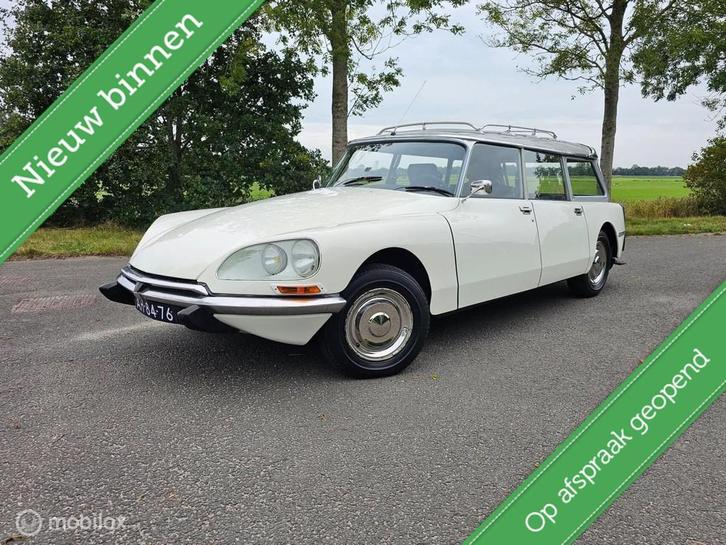 Topstaat! Citroen DS ID20F Break 1971, handgeschakeld, leer, Auto's, Oldtimers, Bedrijf, Te koop, Lederen bekleding, Citroën, Benzine