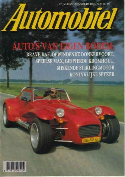 Automobiel 122 1990 : Max Roadster - Donkervoort S8 - Daf, Ophalen of Verzenden, Gelezen, Algemeen
