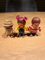 Set van 3 Monchhichi poppen, Ophalen of Verzenden, Gebruikt, Overige typen