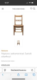 9x eikenhouten massieve stoelen, Neptune, Ophalen, Gebruikt, Bruin, Vijf, Zes of meer stoelen