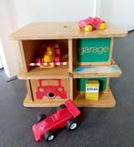 Vintage houten SIO Garage/auto's, Kinderen en Baby's, Speelgoed | Speelgoedvoertuigen, Gebruikt, Ophalen of Verzenden