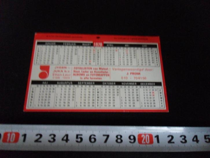 sticker kalender 1978 etten-leur jyden juka bv fotolijsten, Verzamelen, Stickers, Zo goed als nieuw, Bedrijf of Vereniging, Ophalen