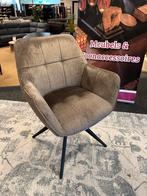 Eetkamerstoel Lando met armleuningen en draaifunctie E-7102, Overige kleuren, Metaal, #Eetkamerstoel#Draaibaar#Taupe#360graden#Modern