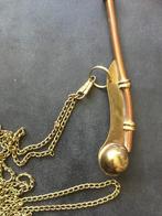 Antieke Scheepsfluit met Ketting, Gebruikt, Ophalen of Verzenden, Goud, Overige materialen