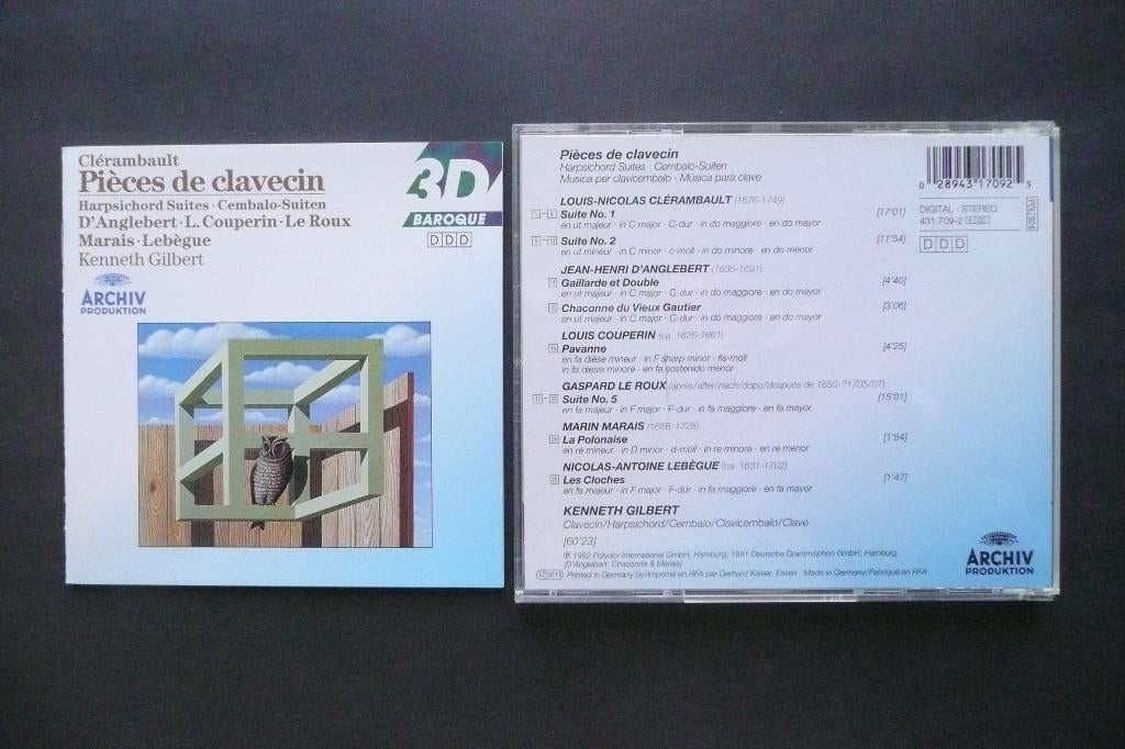 Franse klavecimbel muziek - Kenneth Gilbert, Ophalen of Verzenden, Barok, Zo goed als nieuw, Kamermuziek