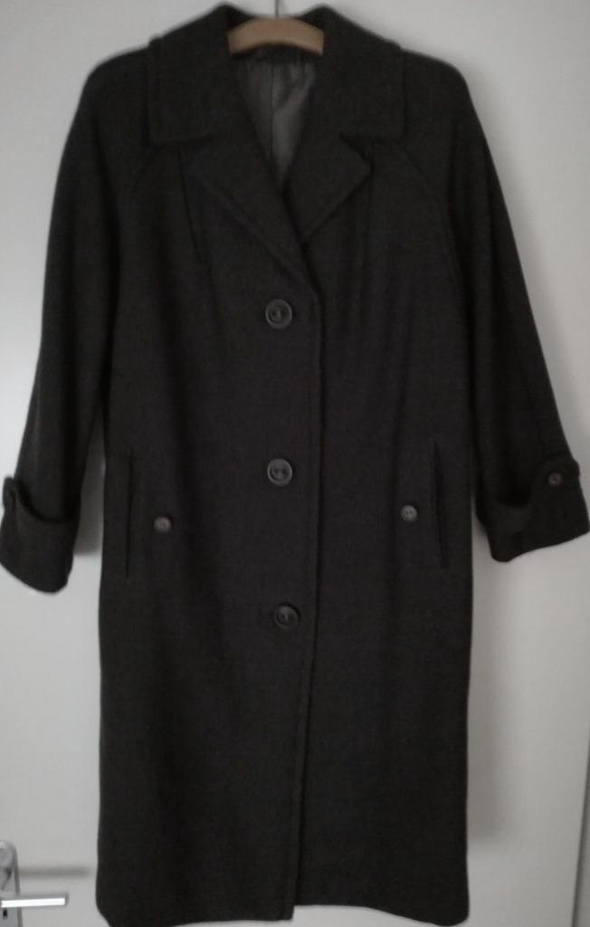 Elegante dames gevoerd wollen lange jas in grijs, Kleding | Dames, Jassen | Winter, Zo goed als nieuw, Maat 46/48 (XL) of groter