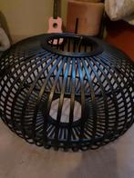 Zwarte lampenkap - bamboe look, Ophalen, Zwart, Rond, Zo goed als nieuw