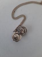 religieuze hanger medaillon roosje Maria + zilveren ketting, Ophalen of Verzenden
