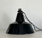 Originele vintage zwarte industriële hanglamp, Minder dan 50 cm, Industrieel, Gebruikt, Ophalen of Verzenden