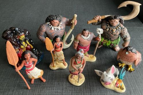Disney Moana Poppetjes en Dieren ... 9 stuks uit de film VAI, Verzamelen, Disney, Gebruikt, Beeldje of Figuurtje, Overige figuren