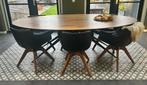 Eettafel als nieuw Goossens Ferris noten hout maat 240, Huis en Inrichting, Tafels | Eettafels, Ophalen, 100 tot 150 cm, 200 cm of meer