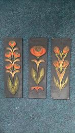 Vintage wanddecoratie (draadschilderij). Drieluik van draad, Ophalen of Verzenden, Gebruikt