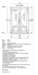 Kozijn met dubbele tuin paneel deuren, Nieuw, Ophalen of Verzenden, Buitendeur, Hout