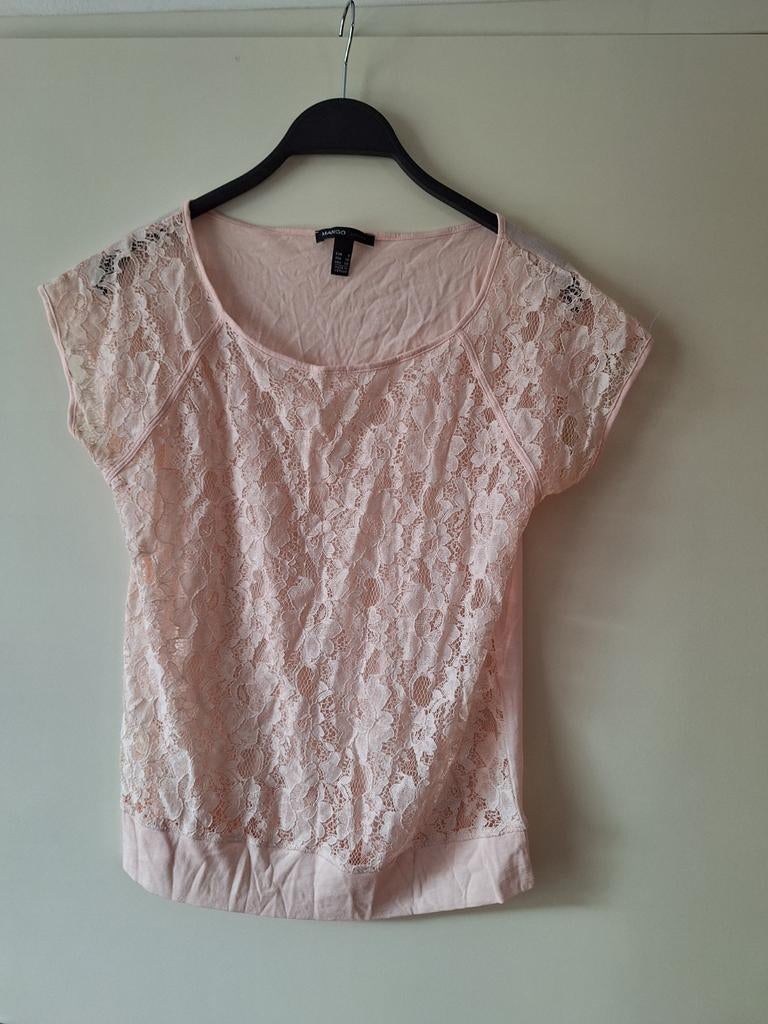 Dames shirt Mango maat S zalm, Maat 38/40 (M), Ophalen of Verzenden, Zo goed als nieuw, Korte mouw
