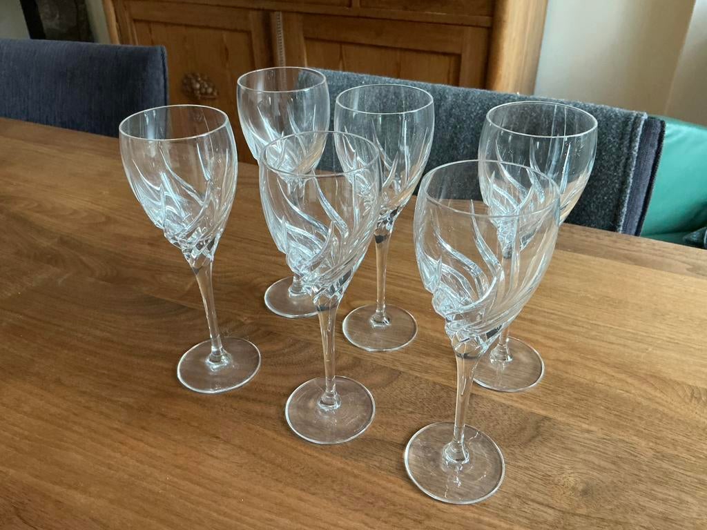 7 kristallen Toscane glazen - port/sherry/dessert - A.Heijn, Ophalen, Glas of Glazen, Overige stijlen, Glas