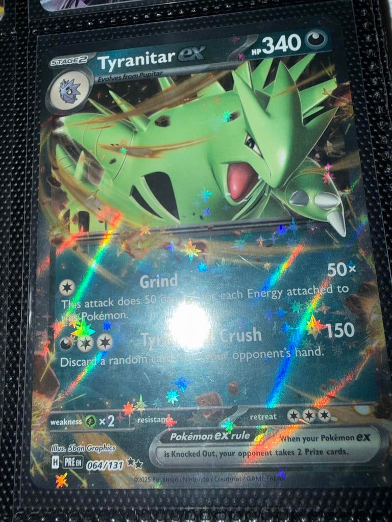 Pokémon TCG: Tyranitar ex (064/131) - Holo Rare, Ophalen of Verzenden, Zo goed als nieuw, Losse kaart, Foil