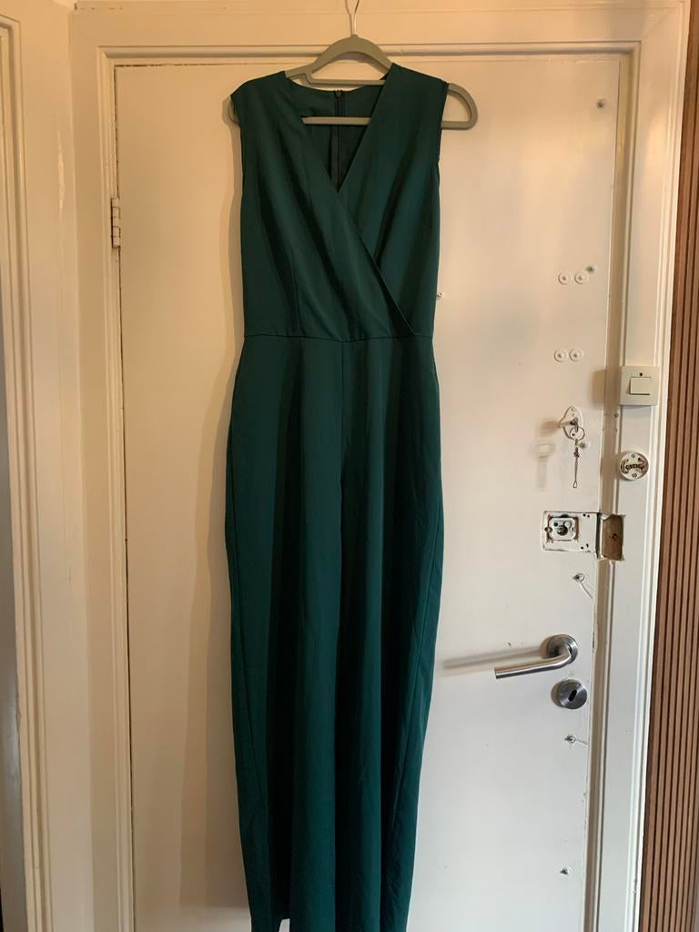 Donkergroene jumpsuit maat 36, Kleding | Dames, Jumpsuits, Ophalen of Verzenden, Zo goed als nieuw, Maat 36 (S), Groen