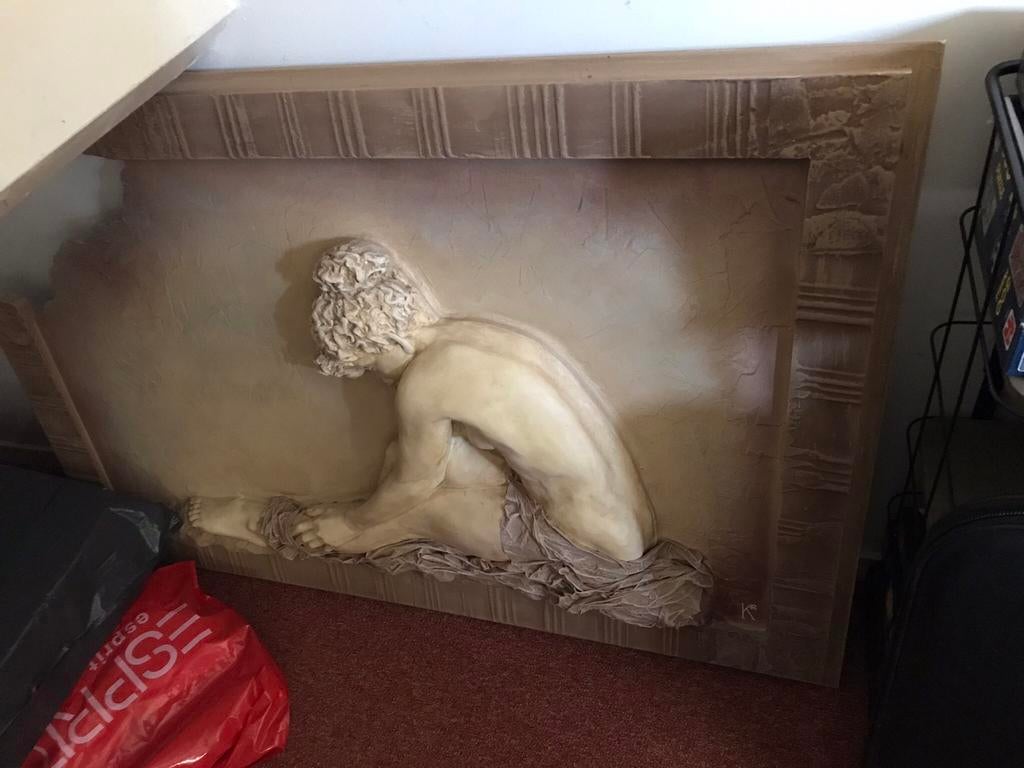 Kunst in reliëf badende vrouw Romeinse stijl, Antiek en Kunst, Kunst | Schilderijen | Klassiek, Ophalen