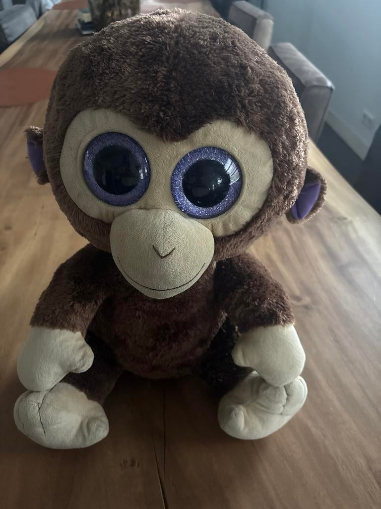 TY Beanie Boo Coconut Aap Knuffel 50 cm, Ophalen of Verzenden, Zo goed als nieuw, Overige typen