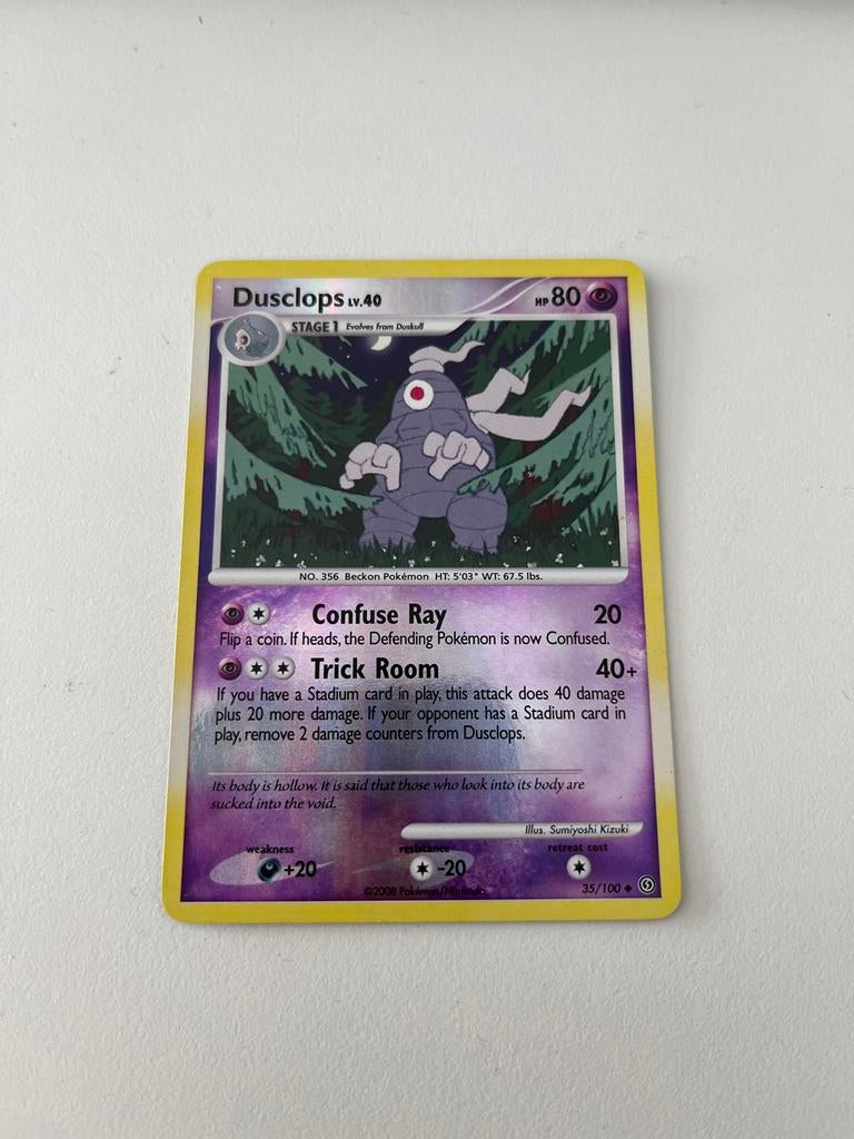 Pokémon Kaart: Dusclops Lv.40 (80 HP) - Stage 1, Ophalen of Verzenden, Zo goed als nieuw, Losse kaart