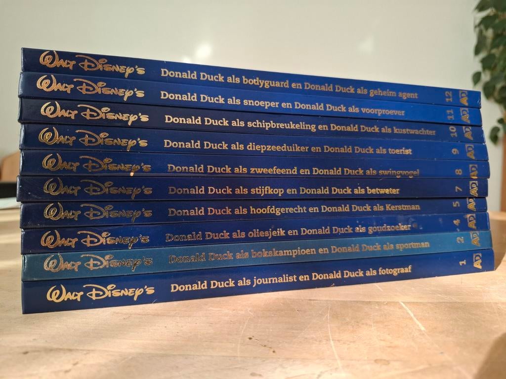 Donald Duck Collectie AD: 10 HC-delen (1, 2, 4, 5, 7-12), Boeken, Stripboeken, Meerdere stripboeken, Ophalen of Verzenden, Zo goed als nieuw