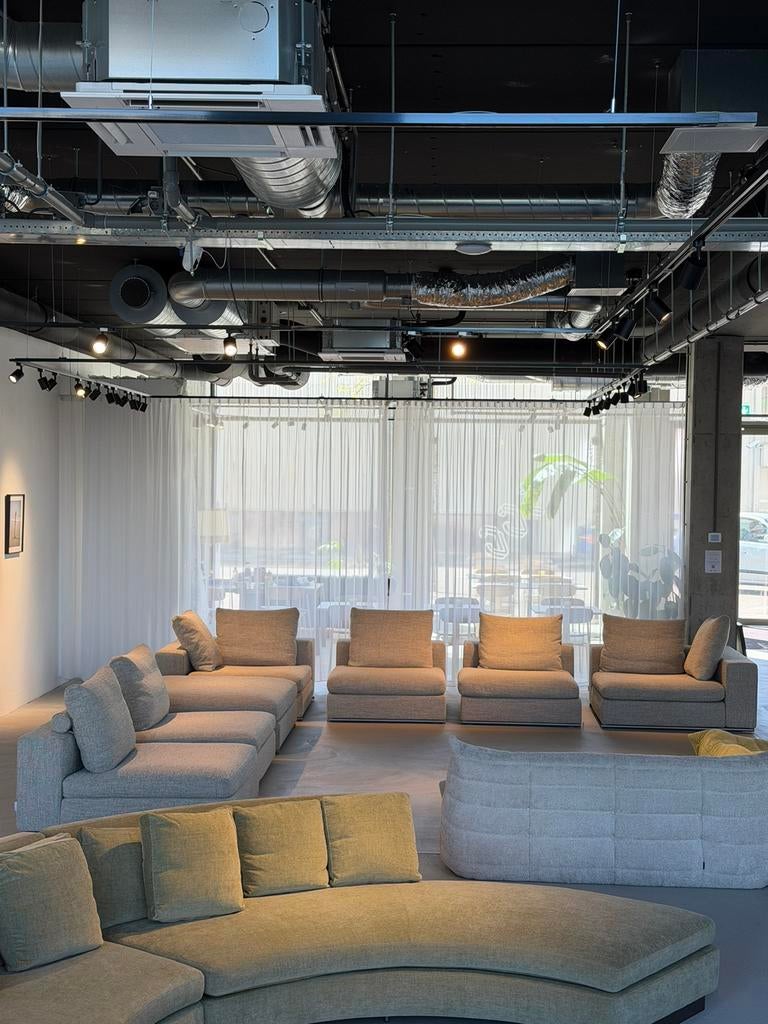 Flexform Groundpiece Modulaire Bank | NIEUWSTAAT + Garantie, Overige materialen, Hoekbank, 300 cm of meer, Ophalen of Verzenden