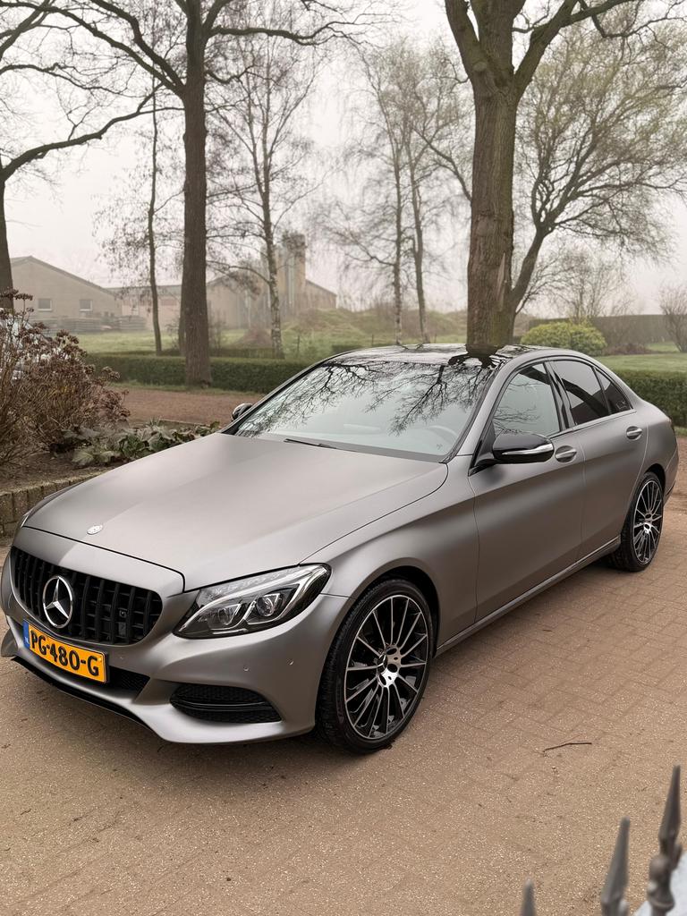Mercedes C 200 c200 automaat AMG line 2.0, 183 pk, 730 kg, 1800 kg, Zwart