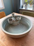 Mooie schaal met ornament voor binnen of buiten fontein, Tuin en Terras, Ophalen, Gebruikt, Overige materialen, Fontein