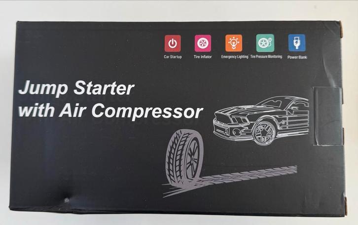 Jump Starter met Luchtcompressor en Powerbank, Auto diversen, Auto-accessoires, Zo goed als nieuw, Ophalen of Verzenden
