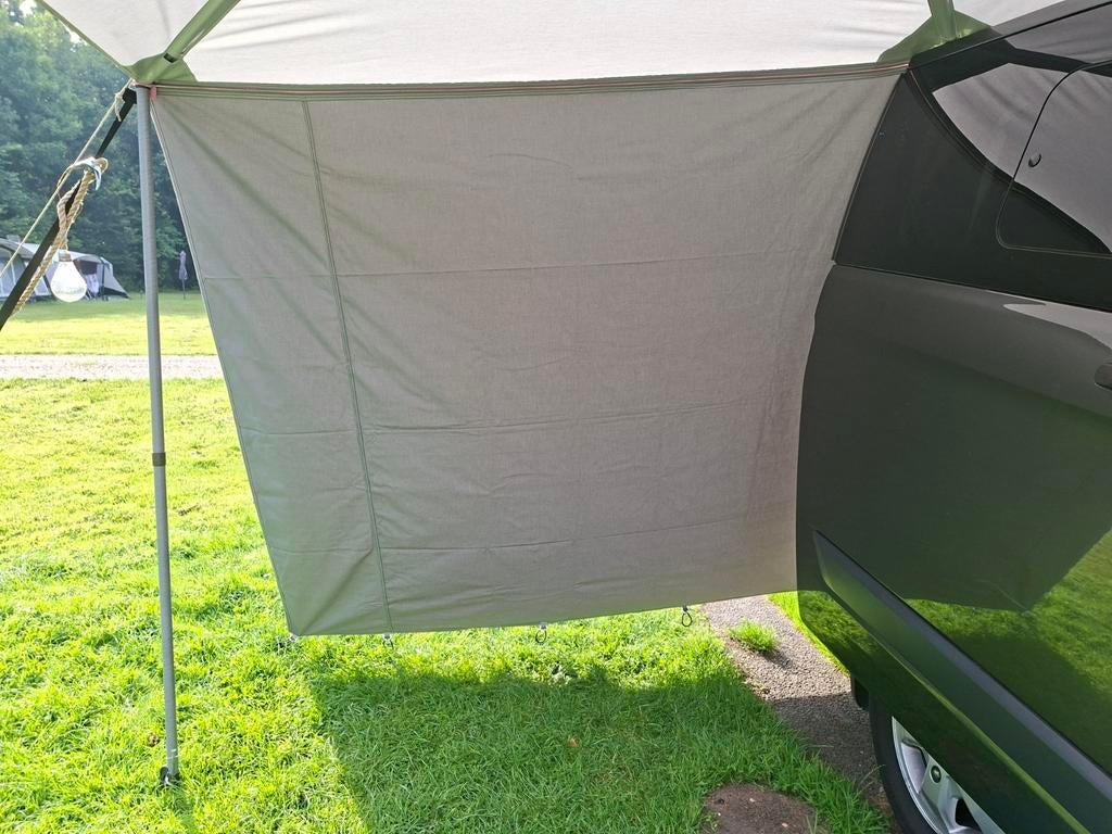 Luifel met pees voor kampeerbus, grijs doek., Caravans en Kamperen, Ophalen, Zo goed als nieuw