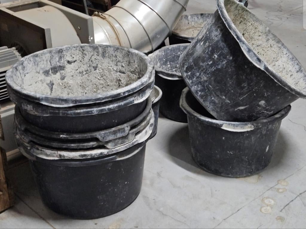 Zwarte mortelkuipen / speciekuipen, Doe-het-zelf en Verbouw, Overige Doe-het-zelf en Verbouw, Ophalen, Gebruikt