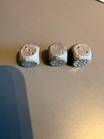 Set van 3 zware metalen dobbelstenen – niet magnetisch, Verzenden, Zo goed als nieuw