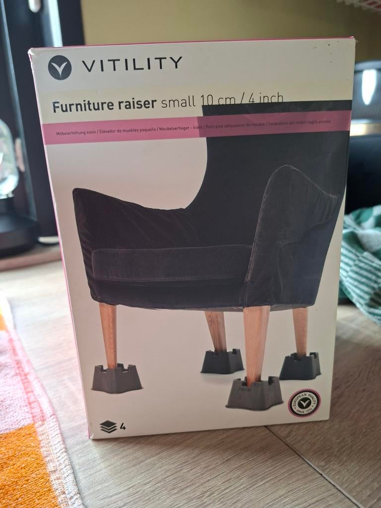 Vitility Meubelverhoger Small 10 cm voor tafel/bed/stoel, Ophalen of Verzenden, Zo goed als nieuw, Kunststof