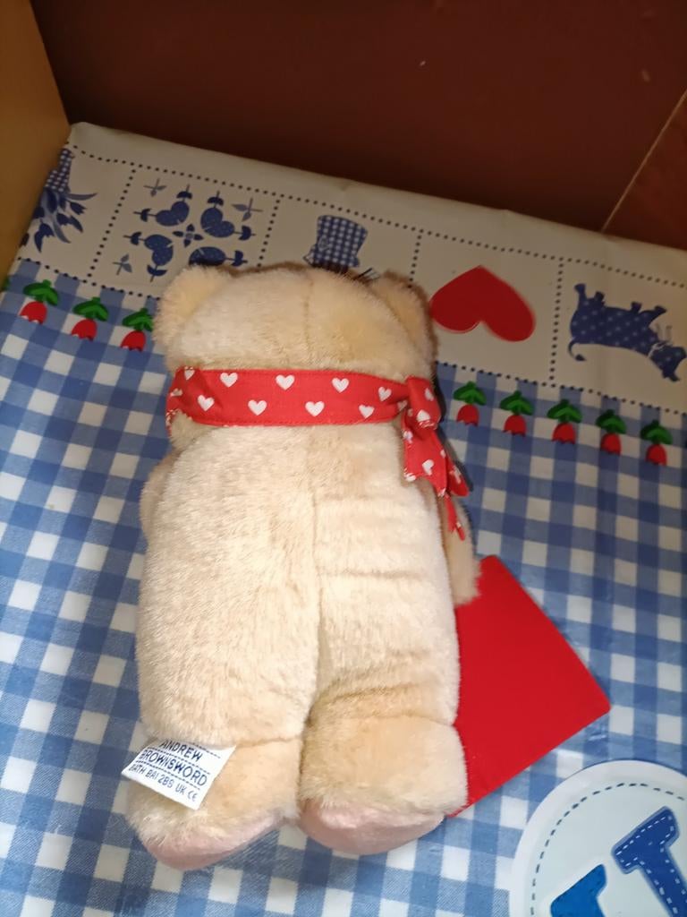 Andrew Brownsword beer knuffel "Words cannot say", Ophalen of Verzenden, Zo goed als nieuw, Stoffen beer, Overige merken