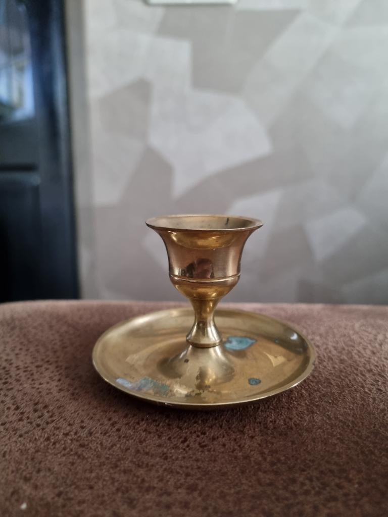 Vintage Koperen Kandelaar - Klassiek Design, Ophalen of Verzenden, Koper of Brons