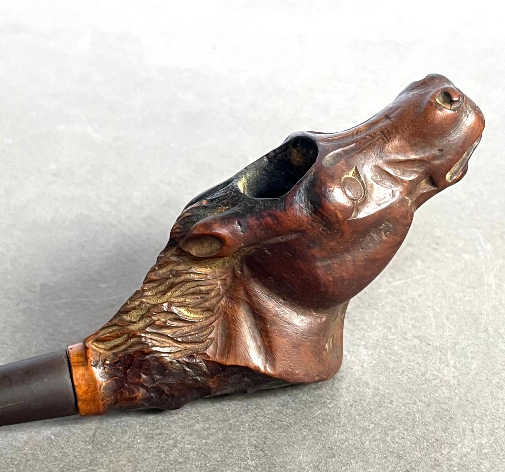 Antieke pijp paardenhoofd Antique Horse Pipe, Ophalen of Verzenden, Gebruikt, Overige typen