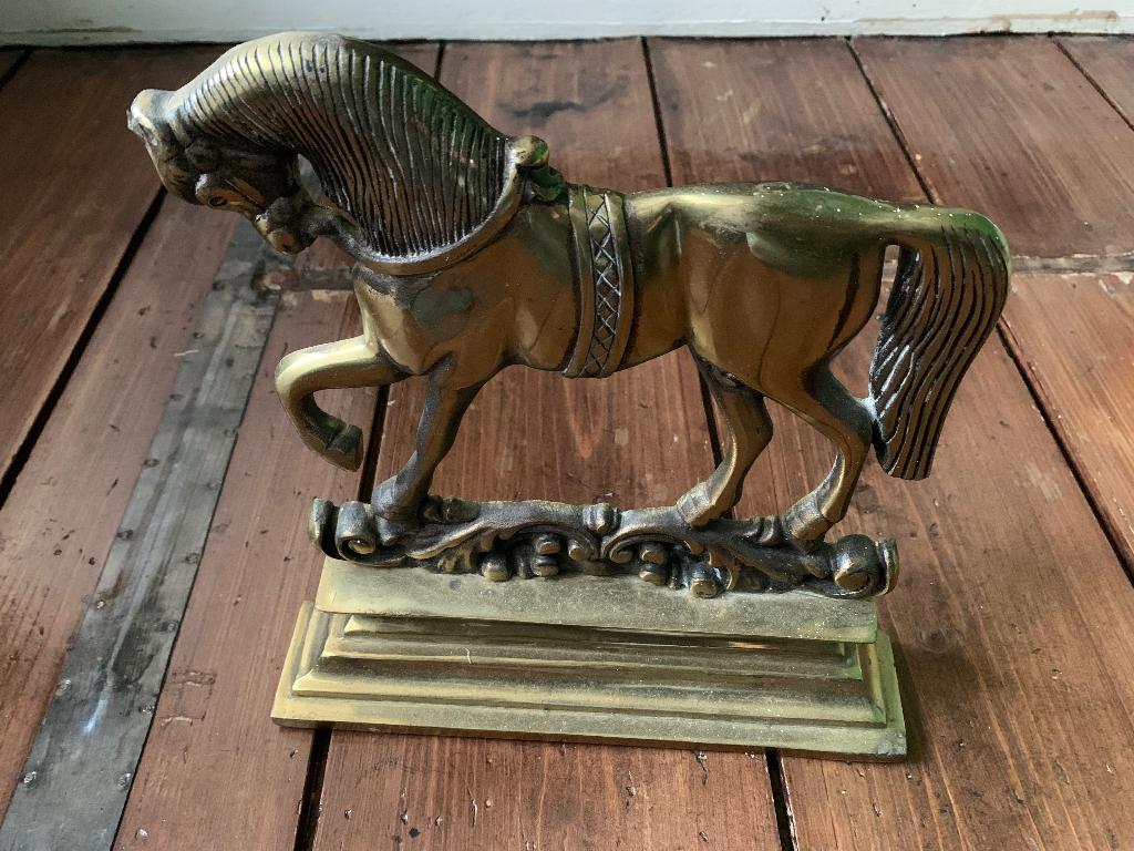 Antiek, zwaar paardenbeeld/deurstopper, Antiek en Kunst, Curiosa en Brocante, Verzenden
