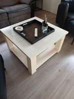 Beige landelijke salontafel, Huis en Inrichting, Tafels | Salontafels, Ophalen, 50 tot 100 cm, Vierkant, 50 tot 100 cm