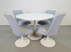 Set vintage Tulip stoelen eettafel Eero Saarinen stijl ´70, Ophalen, N, Space age vintage, 4 tot 6 stoelen