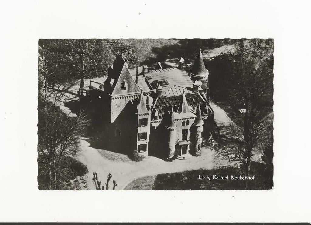Lisse, Kasteel Keukenhof - Fotokaart, Ophalen, 1940 tot 1960, Ongelopen, Zuid-Holland