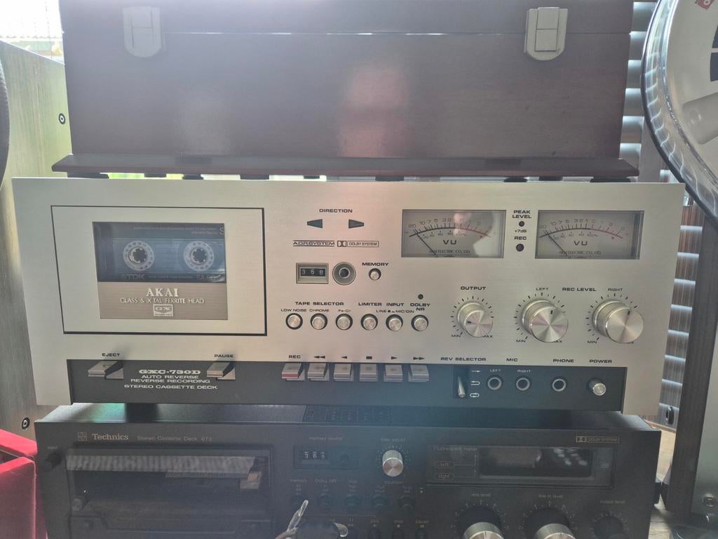 Akai GXC-730D cassettedeck gereviseerd en in top staat!, Audio, Tv en Foto, Cassettedecks, Ophalen of Verzenden, Enkel, Akai, Auto-reverse