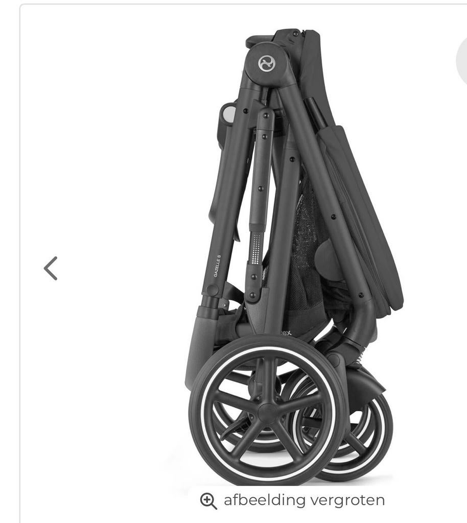 Cybex Gazelle S Moon Black Kinderwagen, Kinderen en Baby's, Kinderwagens en Combinaties, Gebruikt, Verstelbare duwstang, Ophalen