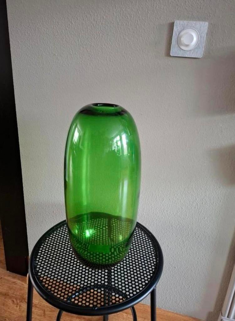 Grote vaas groen, Antiek en Kunst, Ophalen