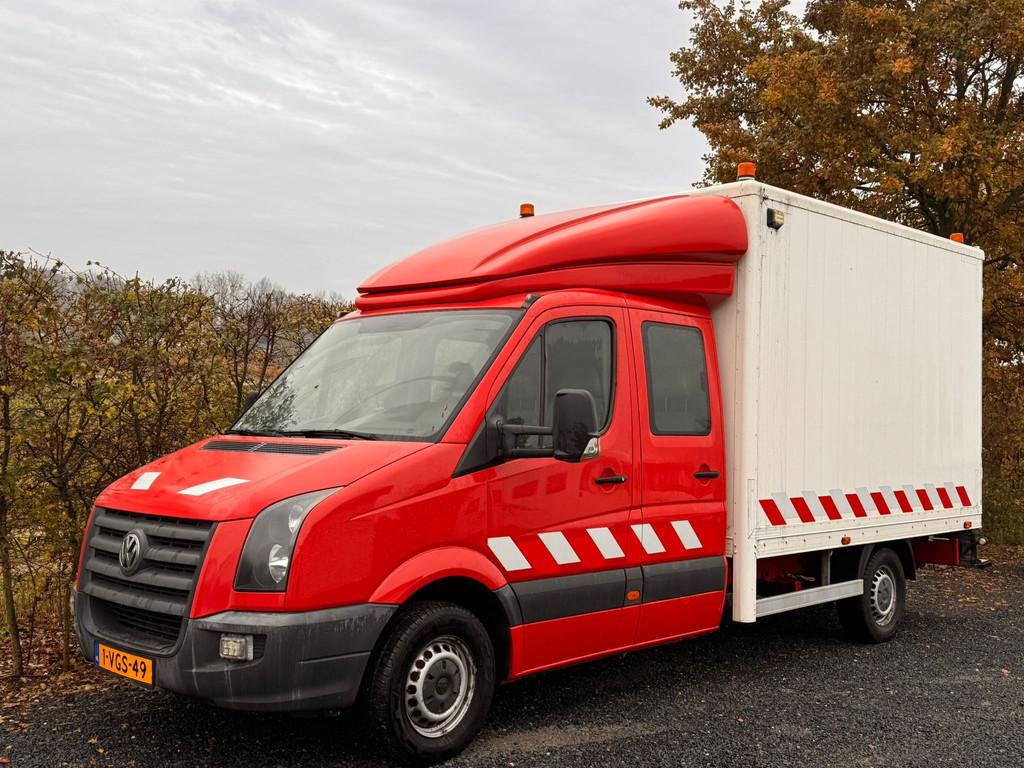 Volkswagen Crafter Dubbel Cabine Bakwagen Automaat Airco Cam, Auto's, Bestelauto's, Gebruikt, Overige kleuren, Volkswagen, Origineel Nederlands