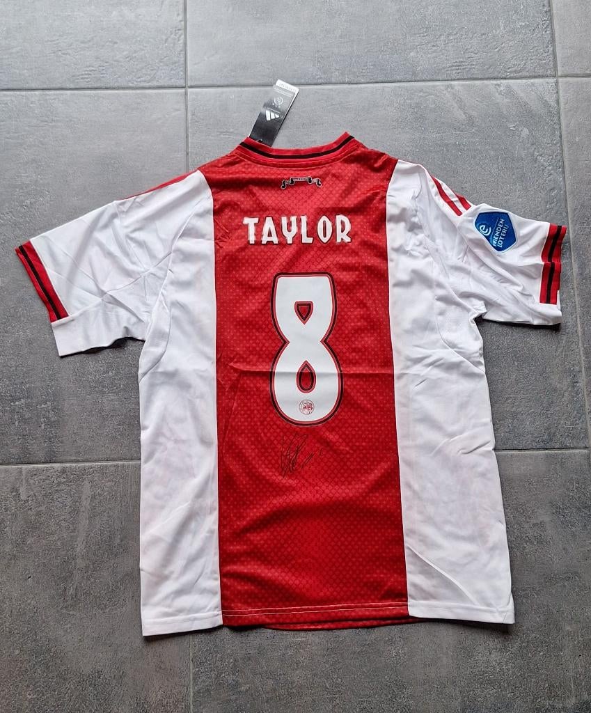 Shirt met originele handtekening; Kenneth Taylor # Ajax, Verzamelen, Sportartikelen en Voetbal, Verzenden, Nieuw, Ajax, Shirt
