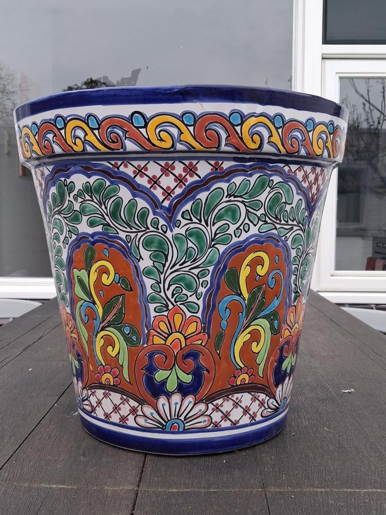 Mexicaanse bloempot handbeschilderd, Ophalen