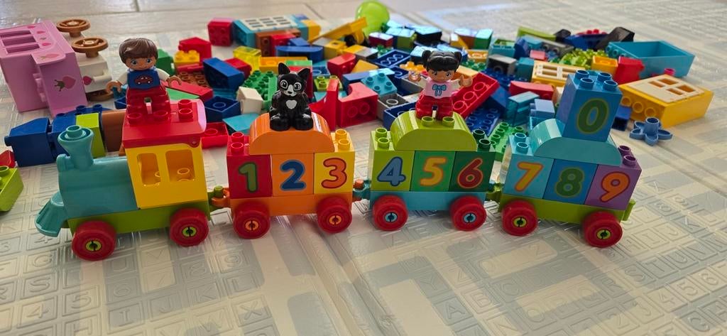 Grote partij Lego Duplo met trein en Batman set, Ophalen, Duplo