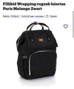 NIEUW! Fillikid rugzak luiertas zwart mist haken €16,99, Kinderen en Baby's, Luiertassen, Ophalen of Verzenden, Nieuw, Rugzak