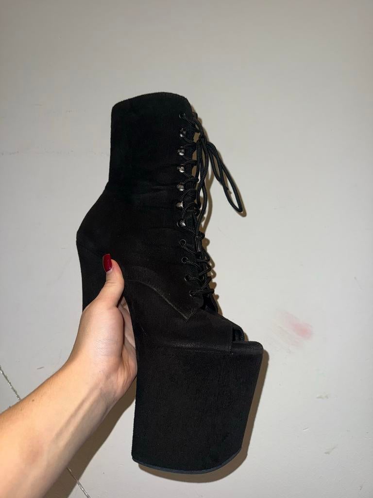 Pleaser Flamingo 1051FS Zwarte Laarzen Maat 38 paaldansen, Ophalen of Verzenden, Zo goed als nieuw, Zwart, Schoenen met hoge hakken